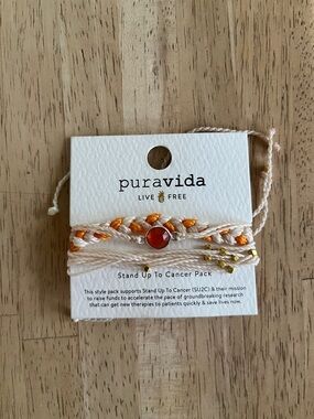 Pura Vida Orange & Cream Bracelet Stack
